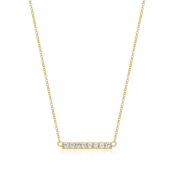 Collier barre Reign en argent 925 plaqué or 18K