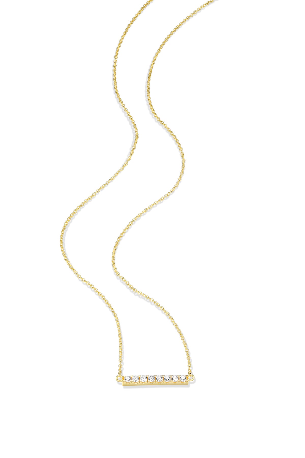 Collier barre Reign en argent 925 plaqué or 18K — vue 2