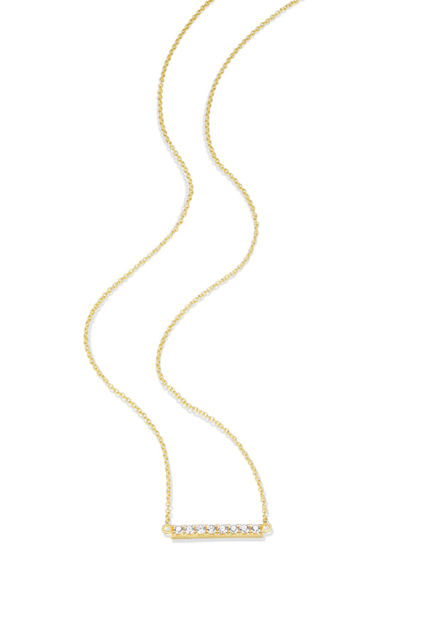 Collier barre Reign en argent 925 plaqué or 18K — vue 2