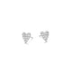 Boucles d'Oreilles Clous Cœur Zircon – Reign Argent 925