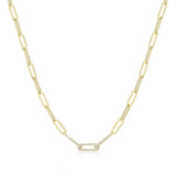 Chaîne Paperclip Pavé Plaqué Or 18K Zircon – Reign