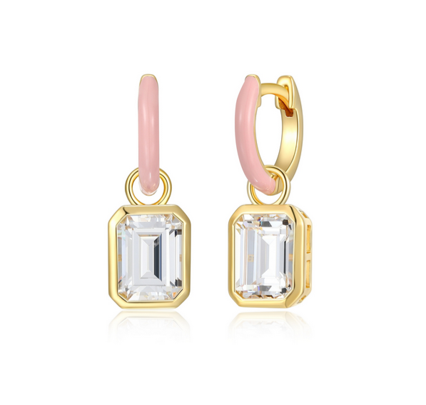 Huggies Reversible 18K Gold Zircon – Reign 925 Silver