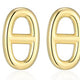 Boucles d'Oreilles Clous Maillons Marins Plaqué Or – Reign Argent 925