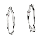 Twisted Hoop Earrings 30mm – Elle 925 Sterling Silver