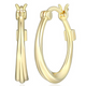 Boucles d'Oreilles Huggies Plaqué Or – Elle Argent 925
