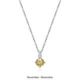 Collier Pendentif Citrine et Diamant Labo – Elle Argent 925