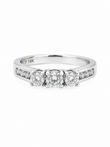 Bague Or Blanc 14K Diamant 0,60ct