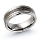 Bague Tungstène Lignes Épurées – Alliance Homme Malo