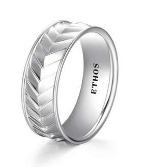 BAGUE CHEVRON ARGENT PLAQUÉ RHODIUM GRANDEUR 10 R4ARZ6A0AQ