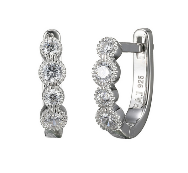 Huggies Milgrain Zircon – Reign Argent 925