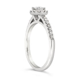 Bague Halo Or Blanc 14K Diamant 0,40ct