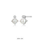 Boucles d'Oreilles Clous Perle et Diamants Labo – Elle Argent 925