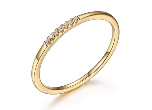 Bague Zircon Plaqué Or – Reign Argent 925