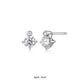 Boucles d'Oreilles Clous Moissanite et Diamants Labo – Elle Argent 925