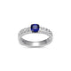 Bague Tressée Saphir Synthétique – Elle Argent 925