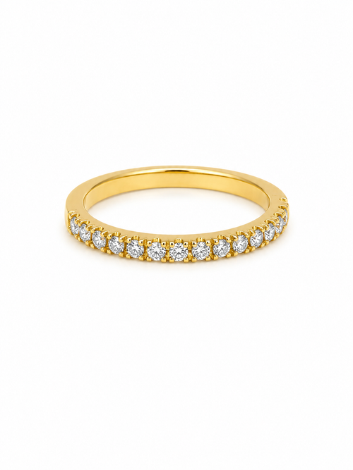 Bague Semi-Éternité Or 14K Diamants 0,42ct