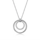 Collier Double Cercle Zircon – Elle Argent 925
