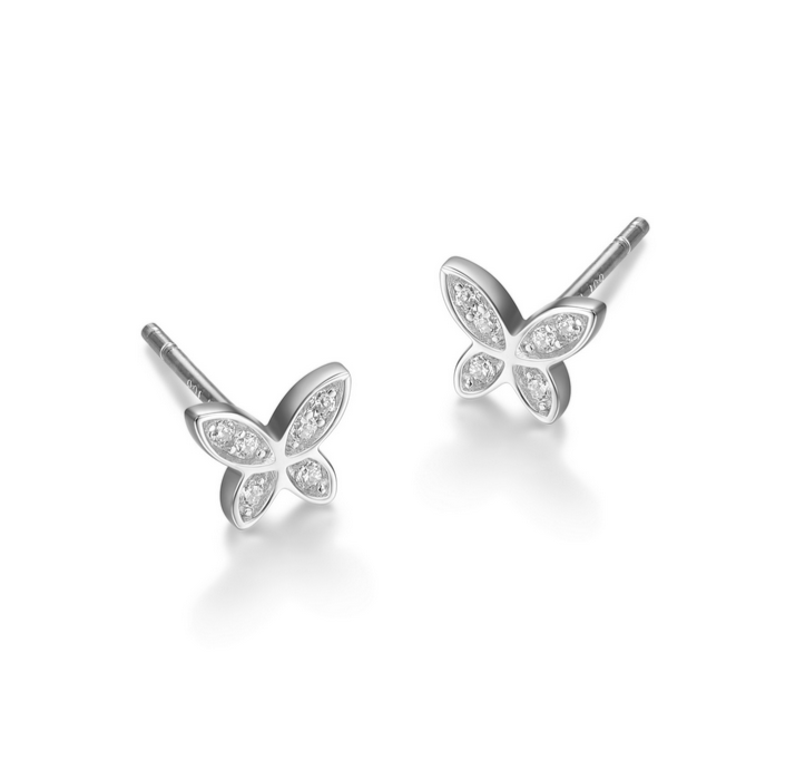 Clous Papillon Zircon – Reign Argent 925