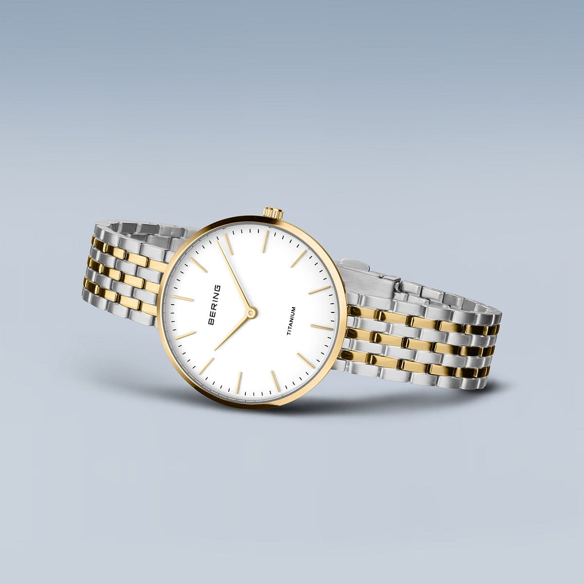 Bering Titanium 34mm Bracelet Blanc