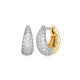 Boucles d'Oreilles Huggies Sculpted Serenity Pavé – Reign Argent 925