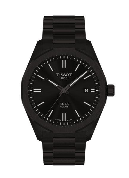 Montre Tissot PRC 100 Solar acier homme cadran noir – Bijouterie Diplomate