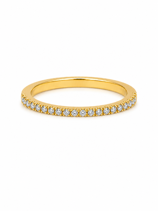 Bague Semi-Éternité Or 14K Diamants 0,25ct