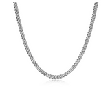 Collier Chaîne Flat Curb 24po – Ethos Argent 925
