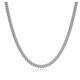 Collier Chaîne Flat Curb 24po – Ethos Argent 925