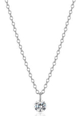 Collier Pendentif Zircon Solitaire – Reign Argent 925