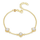 Bracelet Station Opale Plaqué Or – Elle Argent 925
