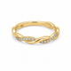 Bague Or 14K Diamants Pavés 0,17ct