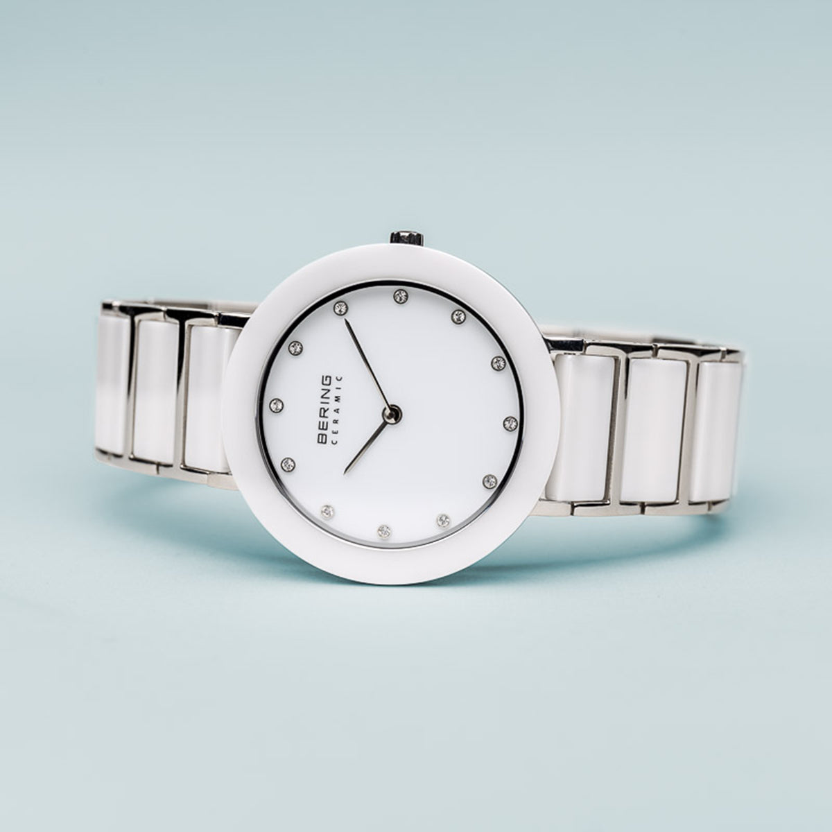 Montre Bering Ceramic 11435-754 bleu et or rose