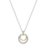 Collier Cercles Entrelacés Deux Tons – Elle Argent 925