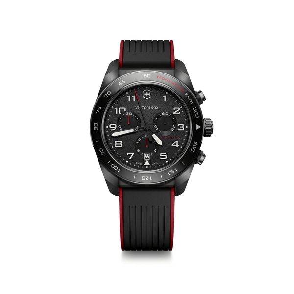 Montre chronographe Victorinox Swiss Army 42 mm noire