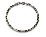 Bracelet Chaîne Cubaine Gun Métal – Ethos Argent 925