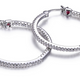 Boucles d'Oreilles Créoles Inside Out Zircon 30mm – Elle Argent 925