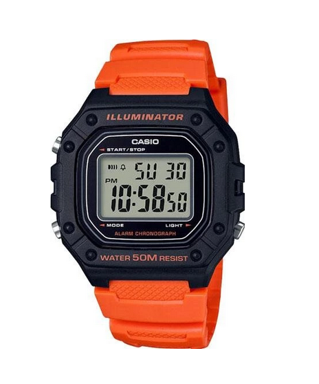 Montre Casio W-218H-4 digitale rouge