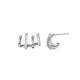 Boucles d'Oreilles Clous Illusion 4-en-1 Zircon – Reign Argent 925