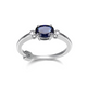 Bague Saphir Synthétique Zircon – Elle Argent 925