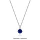Collier Pendentif Saphir Synthétique et Diamants Labo – Elle Argent 925