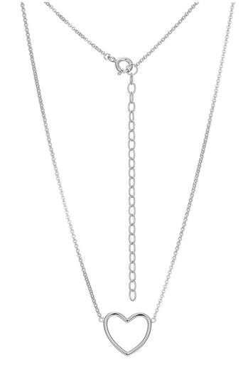 Collier Pendentif Cœur Ouvert – Reign Argent 925