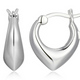 Boucles d'Oreilles Créoles Poire Bombée – Elle Argent 925