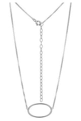 Collier Pendentif Ovale Ouvert – Reign Argent 925