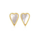 Puces Cœur Nacre – Elle Argent Plaqué Or