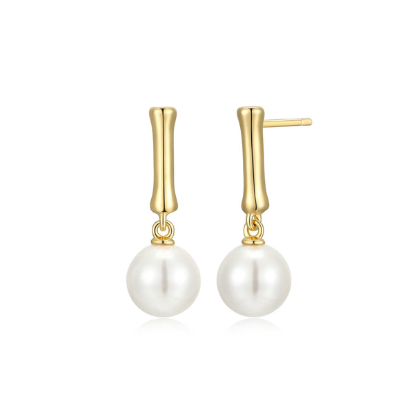 Boucles d'Oreilles Perle Classique – Reign Argent 925