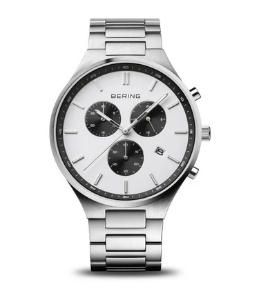 Bering Titan Chrono 43mm Bleu Acier