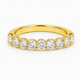 Bague Semi-Éternité Or Jaune 14K Diamants Lab 1,00ct