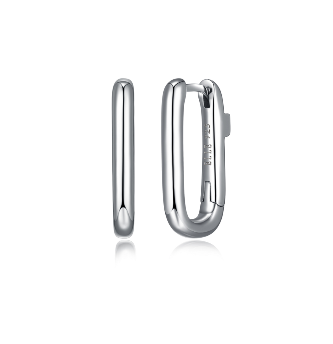 Boucles Rectangulaires Minimalistes – Elle Argent 925
