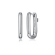 Boucles Rectangulaires Minimalistes – Elle Argent 925