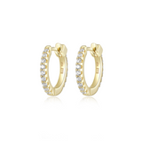 Créoles Fines Zircon – Elle Argent 925 Plaqué Or